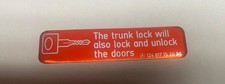 New Genuine Mercedes Trunk Lock Will Also Lock Sticker Original 1248171520