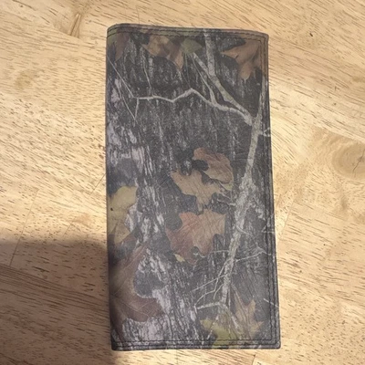 男式棕色/绿色迷彩双折钱包标志口音 ID 窗口信用卡插槽 — 第 1/4 张图片