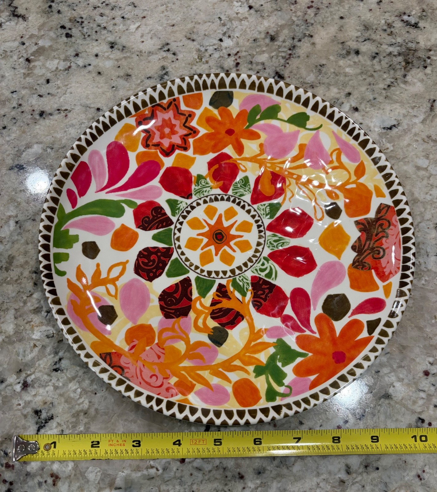 Threshold Melamine Dinner Plate Colorful Boho Target Vintage 10.75