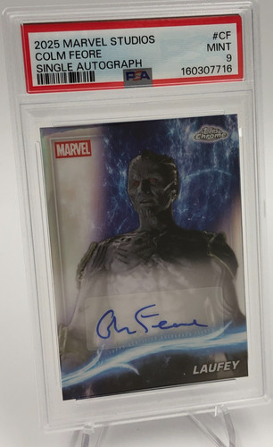 COLM FEORE AUTO card 2025 MARVEL STUDIOS as LAUFEY  THOR Movie MCU PSA MINT 9