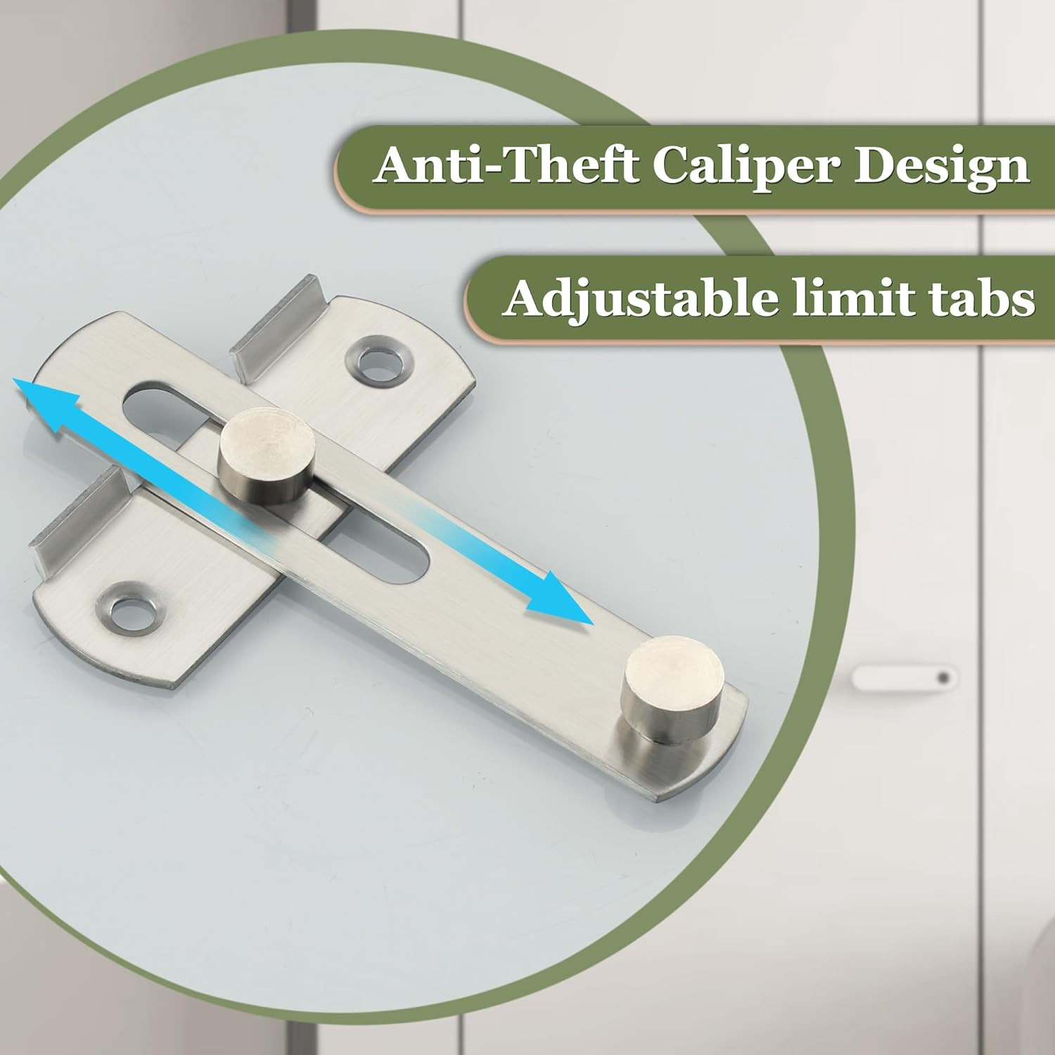 Flip Latch Gate Latch,4 Inch Stainless Steel Barn Door Lock,Anti-Theft Lock,Safe