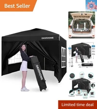 Instant 10'x10' Gazebo Canopy with 4 Sidewalls - Ideal for Weddings & Picnics