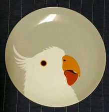 Vintage 1977 Fitz and Floyd BIRDS OF A FEATHER Parrot Plate 7.5", Neiman-Marcus 