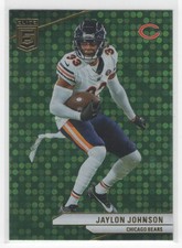 #74 Jaylon Johnson 2024 Donruss Elite Green Disco Chicago Bears