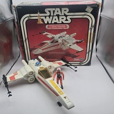 Vintage Star Wars X-Wing Fighter With Box Kenner 1978 non working w figure