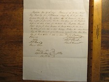 Antique Ephemera Document 1847 Vermont & MA Railroad Pay for Carpentry Labor