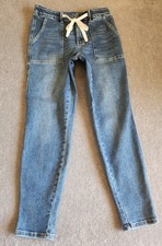 Judy Blue Jeans Womens Size 5/27 Blue Denim Jogger Stretch Drawstrings High Rise