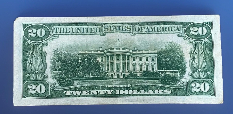 1950 $20 Federal Reserve Note – XF/AU – Off-Center Cut Error – Rare Vintage Curr - Image 2 of 4