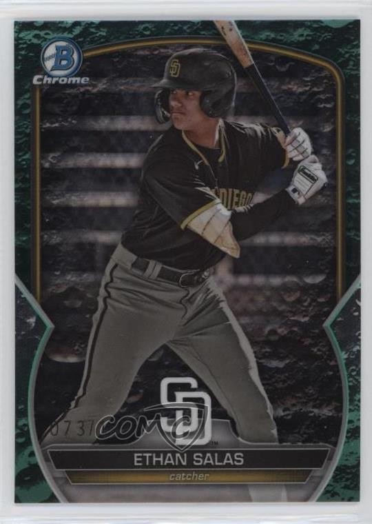 2023 Bowman Draft Chrome Aqua Lunar Crater Refractor /125 Ethan Salas #BDC-1 o8g