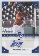 2015 Leaf Perfect Game National Showcase Blue 14/30 Andy Yerzy Andrew Auto h3a