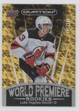 2023-24 Upper Deck Ovation World Premiere Gold 241/299 Luke Hughes #WP-42 18wm