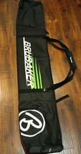Brubaker Padded Ski Bag Black/Green Fits 170cm Skis- Broken Clip