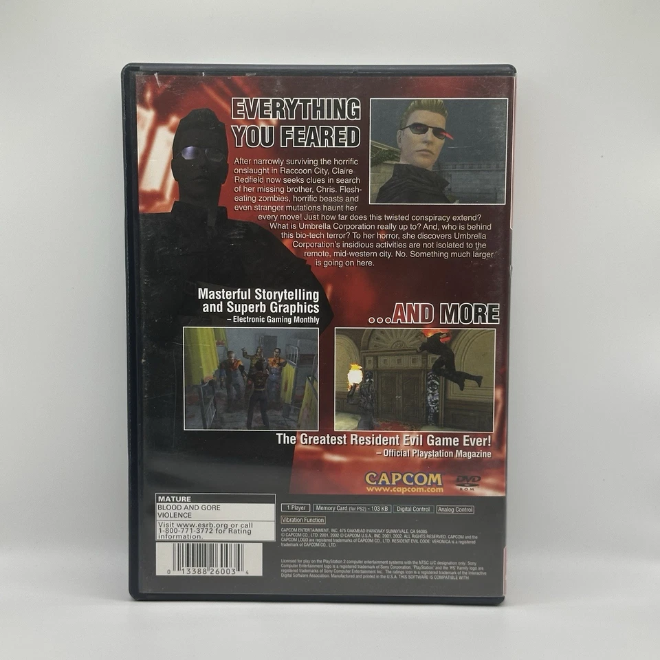 Resident Evil Code Veronica X (PlayStation 2, 2001) PS2 CIB Mint - Bild 2 von 4