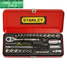 Stanley 46 Pieces 3/8" SQ. Drive Socket Set Double Nickel Chromium Alloy Coated