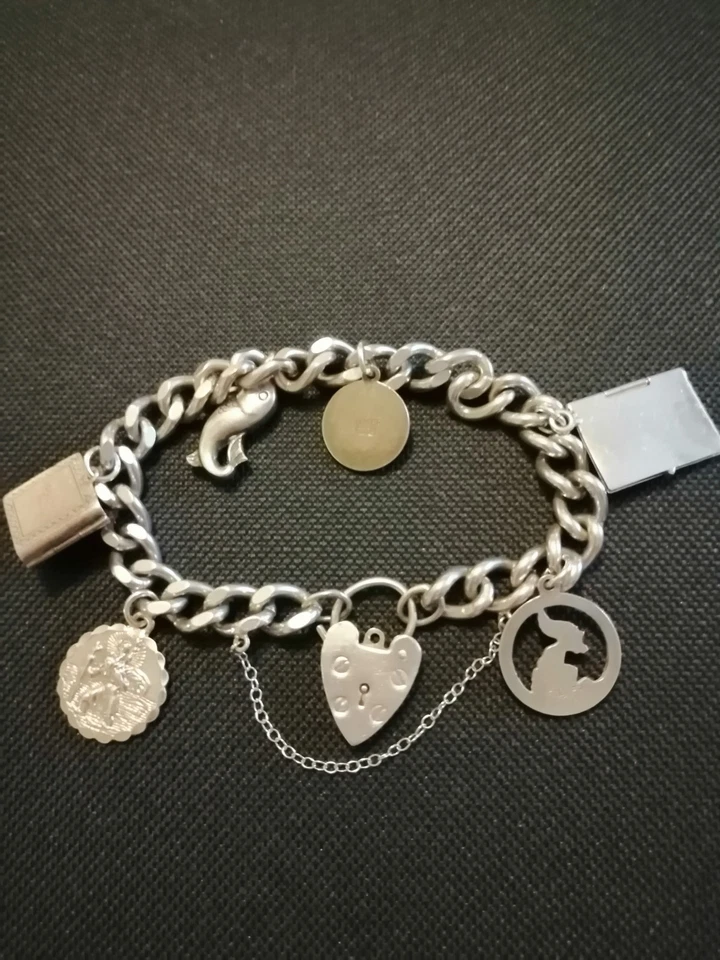 George Jensen Silver Charm Bracelet with Charms - Image 3 of 4
