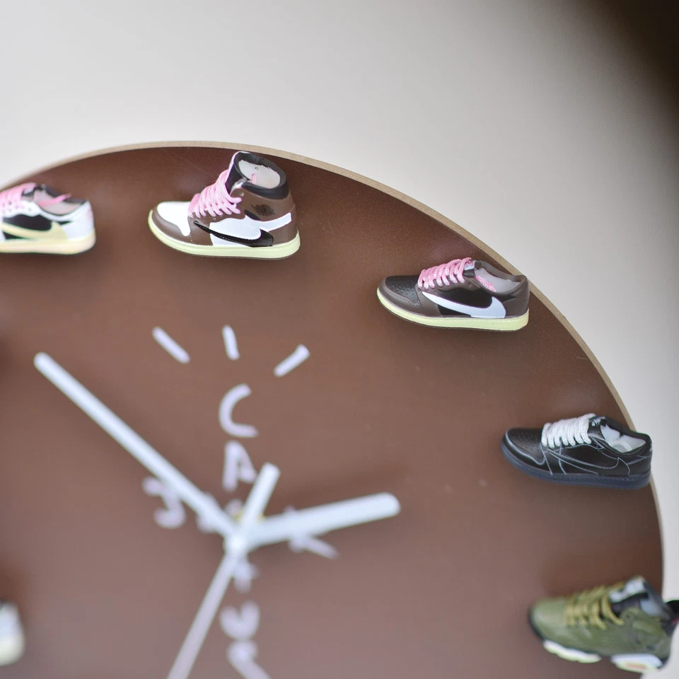 12 Inches Travis Scott  Inspired 3D Mini Sneakers Wall Clock | Sneakerhead Gifts - Image 3 of 4