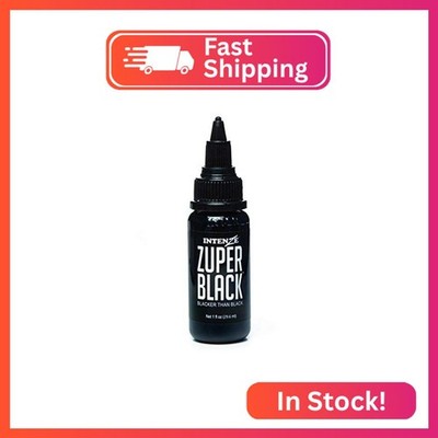 INTENZE Tattoo Ink ZUPER Black 1 Ounce Premium Black Ink - Best Tattoo Ink in Yo