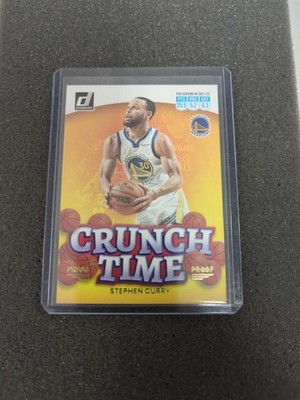 2022-23 Panini Donruss Stephen Curry Crunch Time #4 Gold Press Proof SP