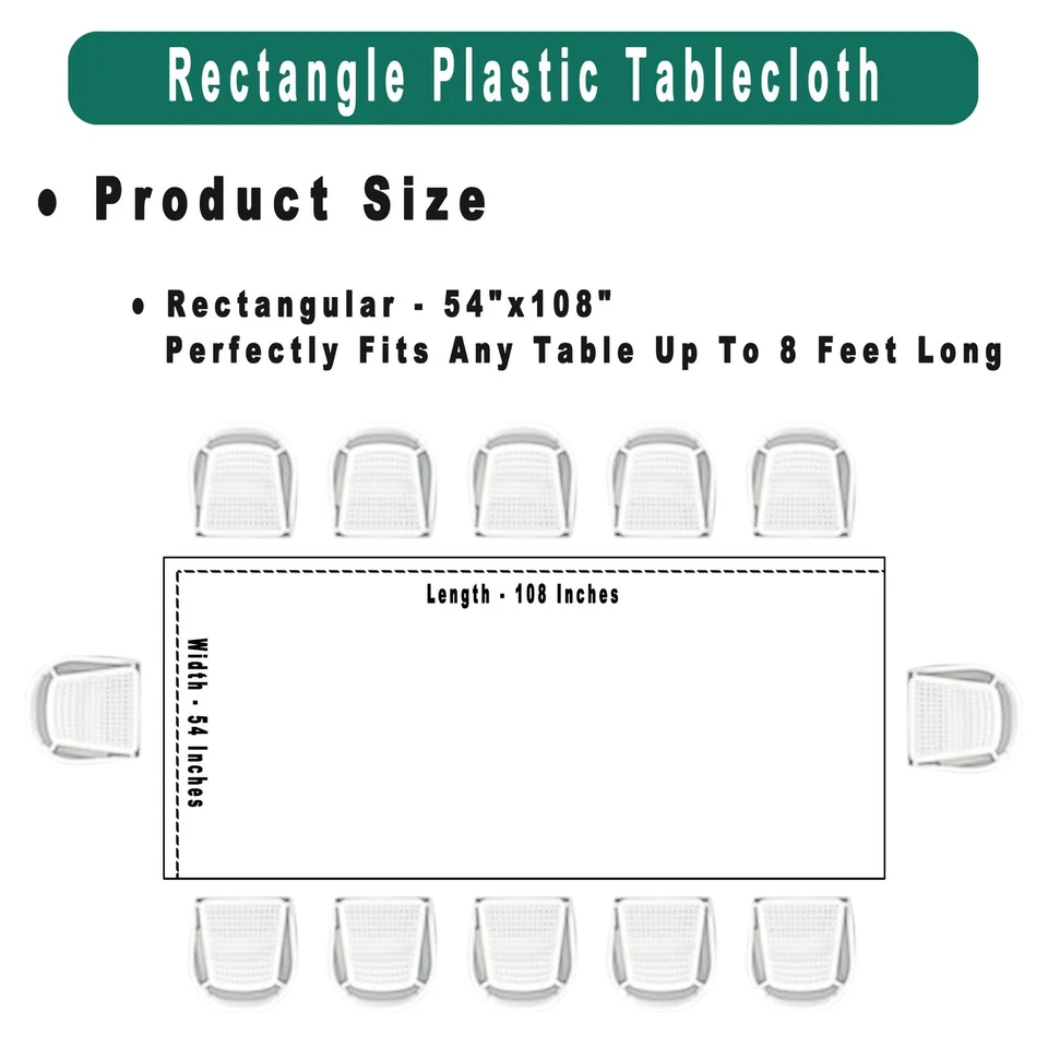 Disposable Gingham Tablecloth, 2 Pack Plastic Table Cover, Red - Image 2 of 4