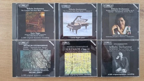 6cd bis stenhammar järvi/solo negro/ortiz/snöfrid ex+/nm