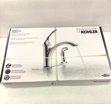 Kohler Mistos Single Handle Kitchen Faucet with Side Sprayer Chrome R72508-CP