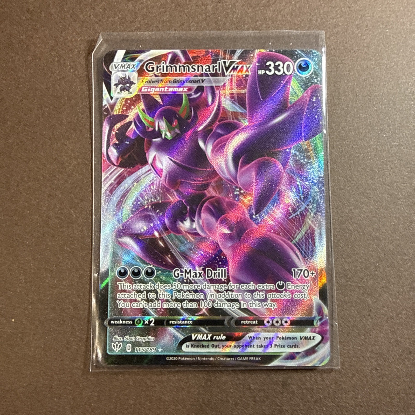Grimmsnarl VMAX 115/189 Swsh03: Darkness Ablaze Holo