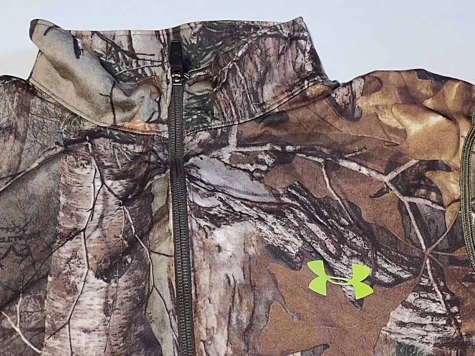 Under Armour Real Tree Scent Control Quarter Zip Pullover - Camo - Medium - Image 2 of 4