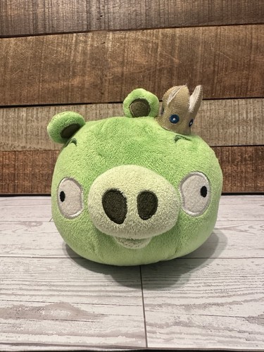 Angry Bird Green King Pig Gold Crown No SOUND 5 Zoll Plüsch Commonwealth