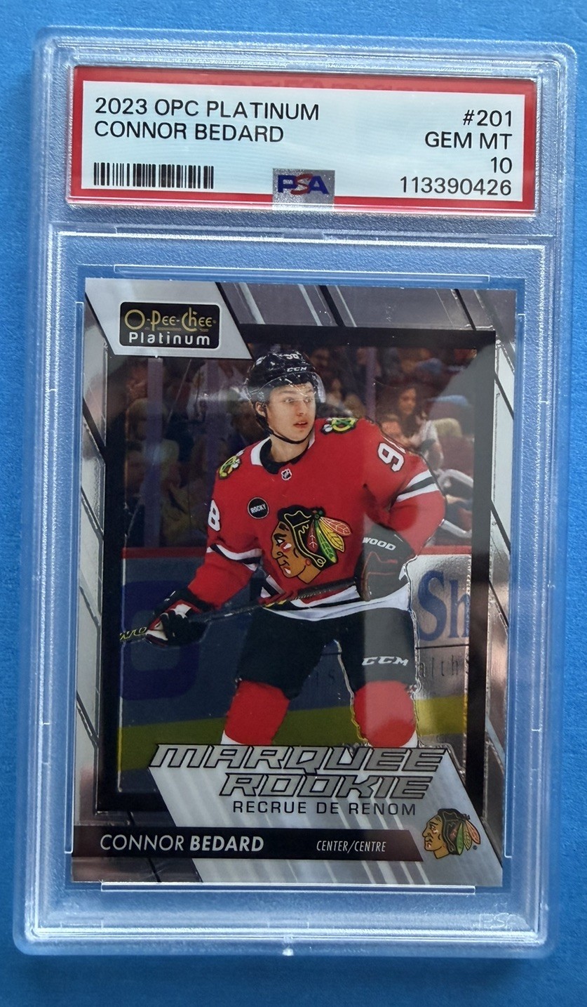2023-24 Upper Deck O-PEE-CHEE Platinum Connor Bedard Marquee Rookie PSA 10 #201