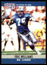 Eric Williams 1990 Pro Set FACT Cincinnati #105 Lions NFL READ FREE SHIPPING
