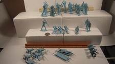 Marx 54mm Civil War Lot of 37 Blue Centennial Figs in 13 Different Poses, Flat