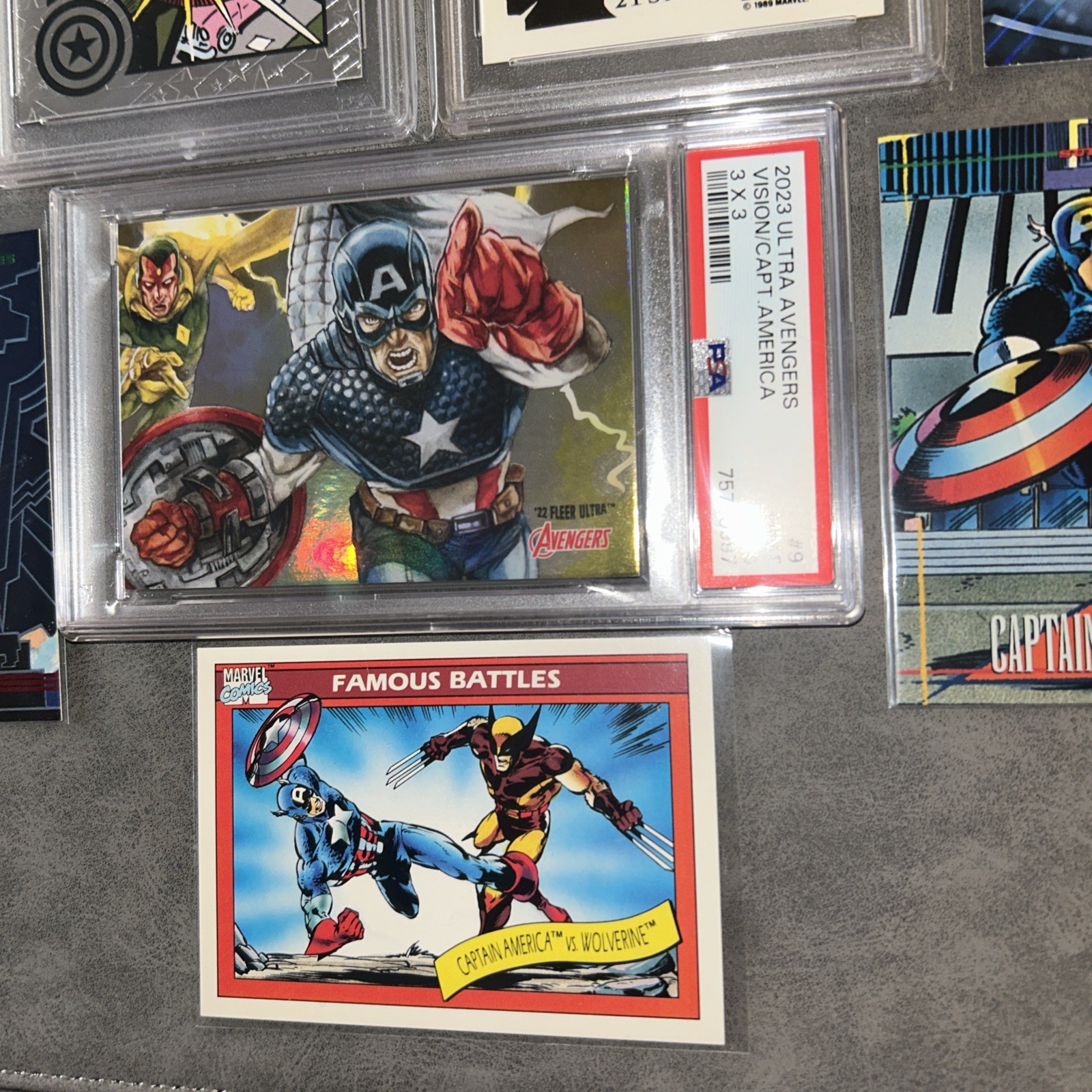 Marvel Captain America PSA 8-9 Mint card Marvel bonus Marvel trading cards view 4