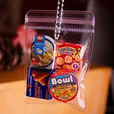 Miniature Pouch Keychain of Instant Food Mini Brands Maruchan Bagel Bites
