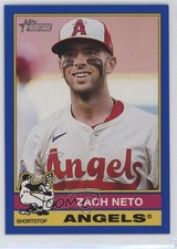 2025 Topps Heritage Dark Blue Border Zach Neto #396 0y5c