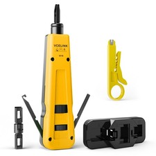 VCELINK Punch Down Impact Tool with Punchdown Stand and Mini Wire Stripper Cutte