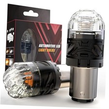 Zakolak LED Bulb Amber, Dual Brightness Turn Signal Bulb, 1157 Amber Yellow