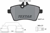 Textar Bremsbelagsatz, Scheibenbremse 2407702 FüR MERCEDES-BENZ