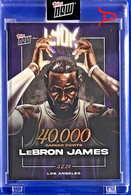 Special LeBron James (40,000 Points-March 2, 2024) Topps Now Card Sealed In Case