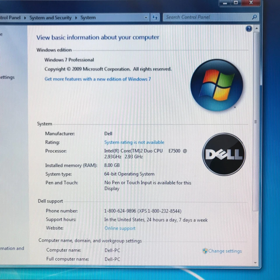 DELL OPTIPLEX 380 SFF Core 2 Duo 2.93GHz 8GB RAM 1TB HDD (Windows 7 Pro 64-Bit) - Image 2 of 4