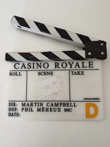SCREEN AND PRODUCTION USED CLAPPER BOARD PROP 007 JAMES BOND CASINO ROYALE DUNIT