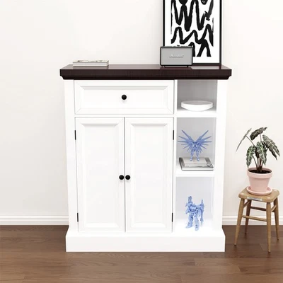 Vorratsschrank Sideboard Holzschrank mit verstellbarem Regal Küchenschrank 75cm - Bild 1 von 4