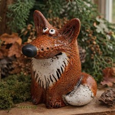 Fox Rustic Ornament Really Cute Pottery Fox Great Quality Gift Idea 12cm.