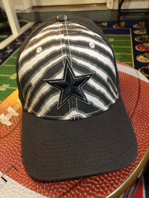 Dallas Cowboys NFL Team Zebra Zubaz 90's Stretch Fit Football Hat Cap Men's M/L