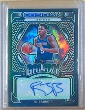 RJ Barrett 21/25 2021-22 Obsidian GA-RJB Galaxy Autograph Electric Etch Green