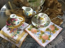 Katie Alice Floral Cup Saucer  x 2 with milk jug (REDUCED £19.99
