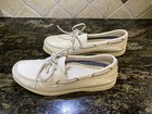 Sperry Top Sider Boat Deck Shoes Leather Slip On Loafers Stone 9295041 W 10 — photo 3