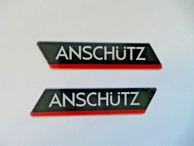 014908 014909, ANSCHÜTZ, Aufkleber "ANSCHÜTZ" Schwarz/Rot/Silber, für 8002 NEU