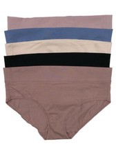 Felina Women's Pima Cotton Hipster Panties Comfortable Seamless Underwear 5Pack