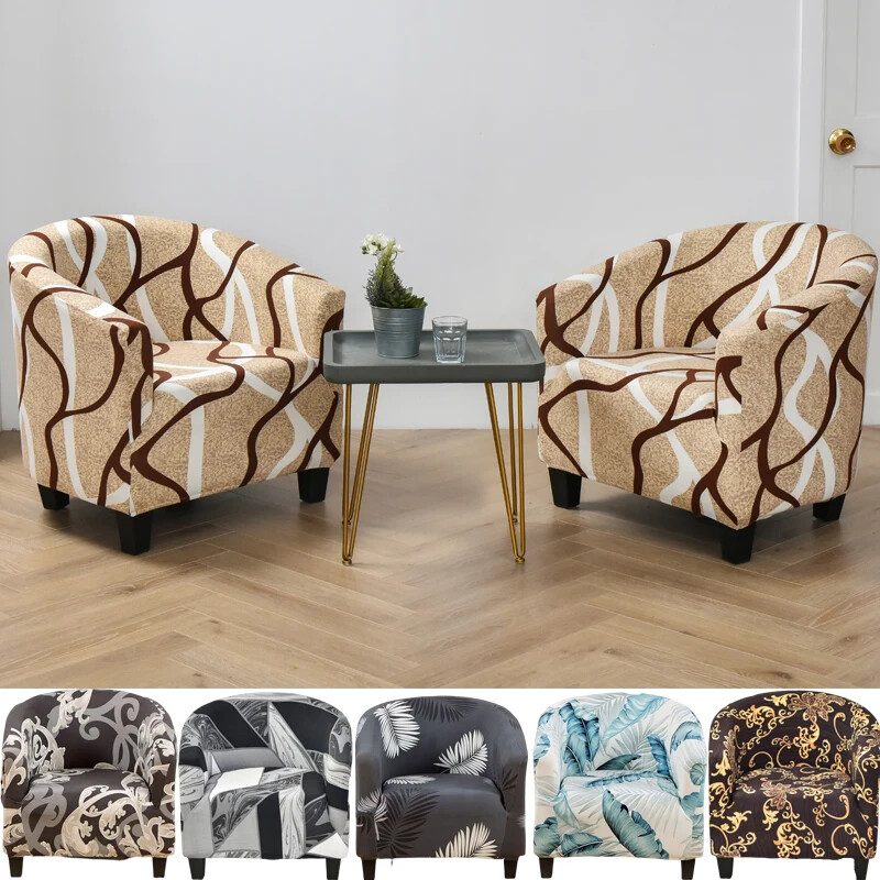 Small Sofa Cover Skins Protector Single Seat Arm Chair Slipcovers Foral  Printed