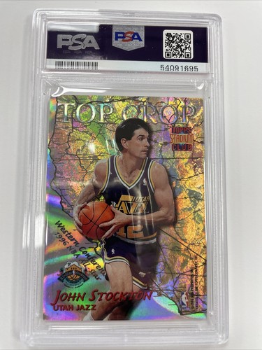 1996-97 TOPPS STADIUM CLUB TOP CROPS JOHN STOCKTON TERRELL BRANDON #TC 10 PSA 9 - Picture 4 of 6